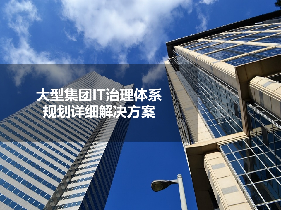 大型集团IT治理体系规划详细解决方案[110页PPT]